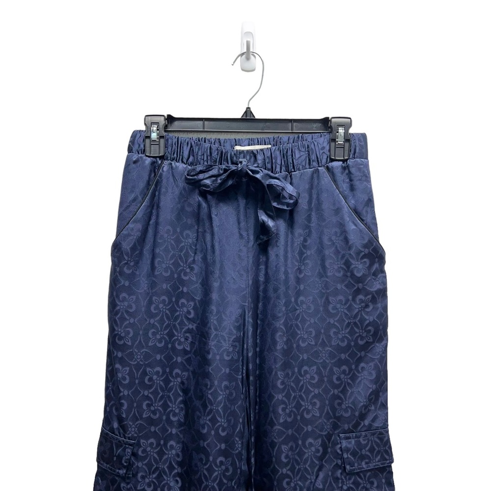 Jonathan Simkhai Blue Silk Cargo Pants Size XS - Picture 2 of 7